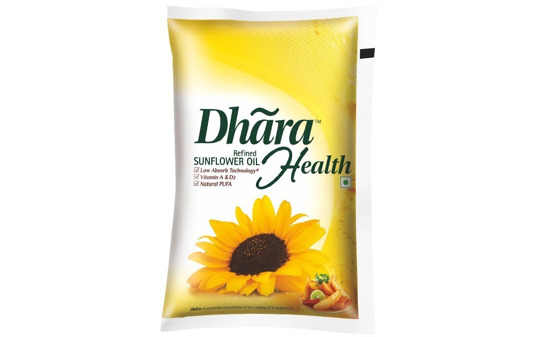 Dhara Health Refined Sunflower Oil   Pack  1 litre